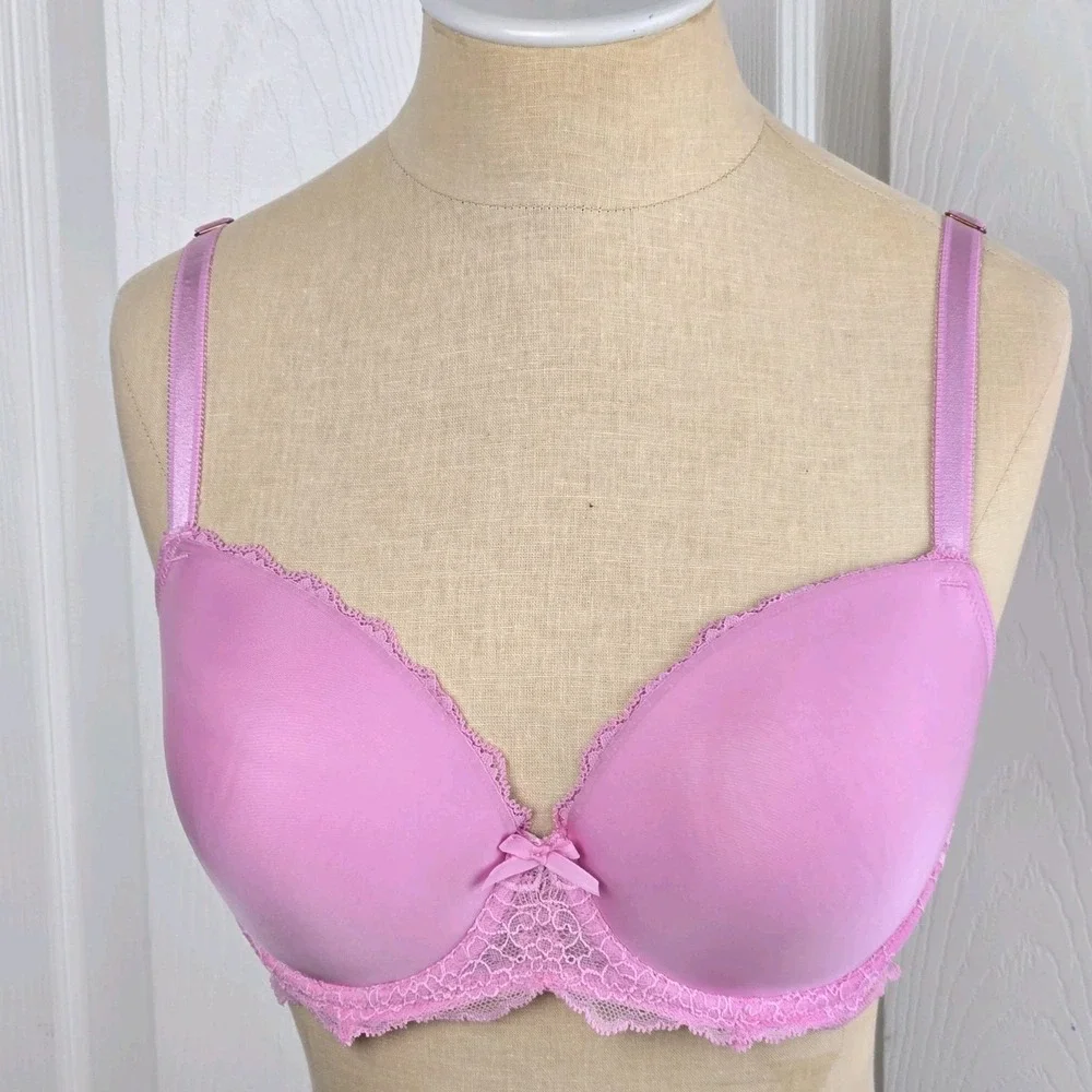 Victoria's Secret Dream Angels Pink Lined Demi Bra Size‎ 32DDD Lingerie